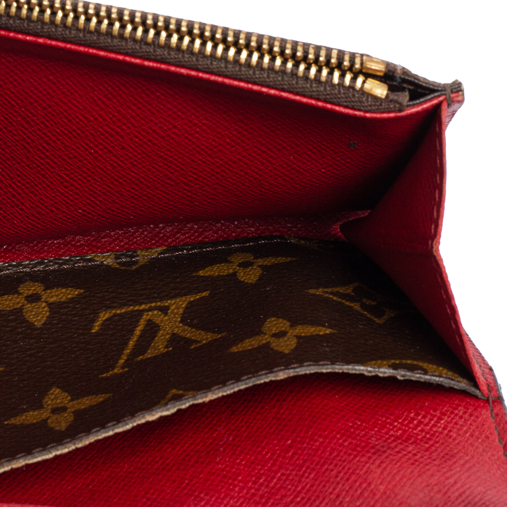 

Louis Vuitton Monogram Canvas Emilie Wallet, Brown