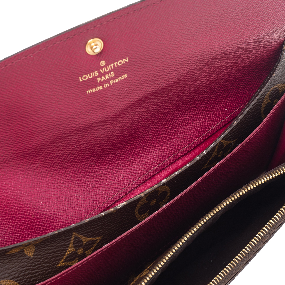 

Louis Vuitton Monogram Canvas Emilie Wallet, Brown