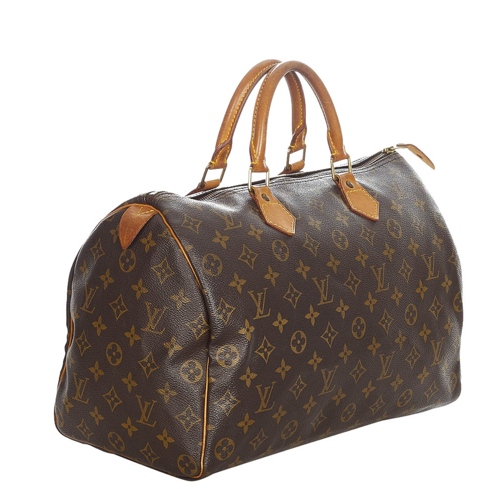 

Louis Vuitton Monogram Canvas Speedy 35 Bag, Brown