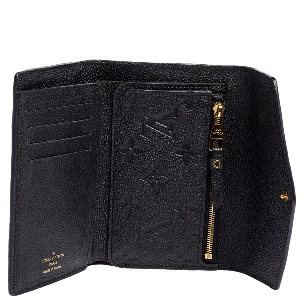 

Louis Vuitton Black Monogram Empreinte Leather Curieuse Wallet