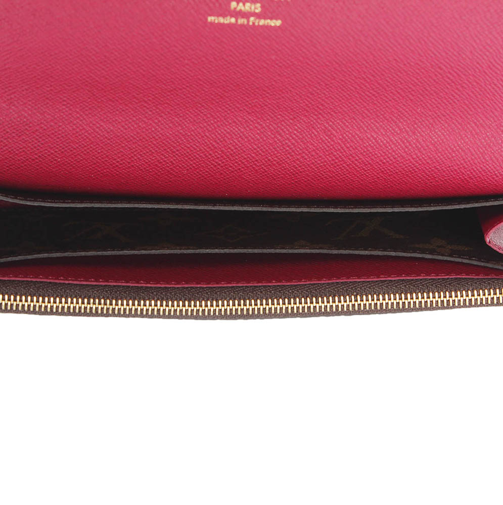 

Louis Vuitton Monogram Canvas Emilie Wallet, Brown