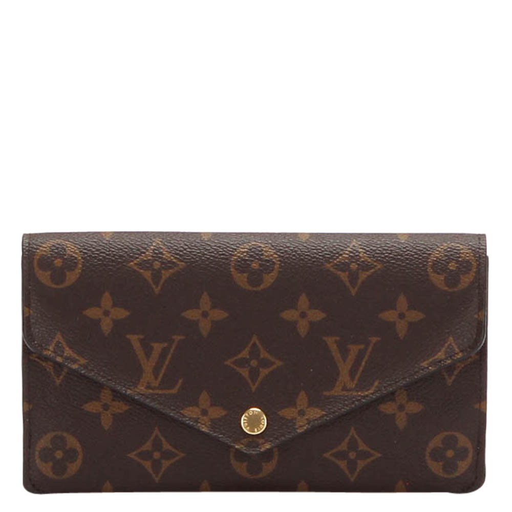 Pre Owned Louis Vuitton Brown Monogram Coated Canvas Josephine Wallet