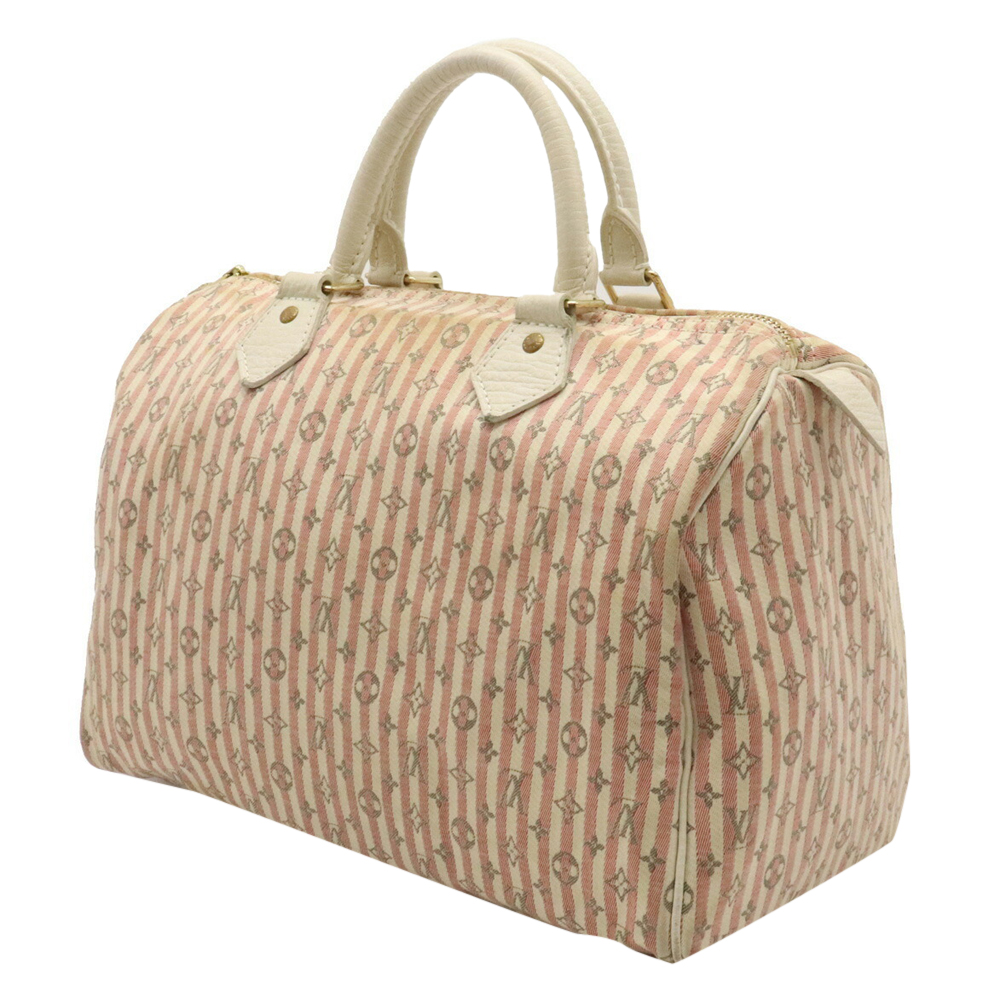 

Louis Vuitton Pink Monogram Canvas Leather Croisette Speedy 30 Top Handle Bag