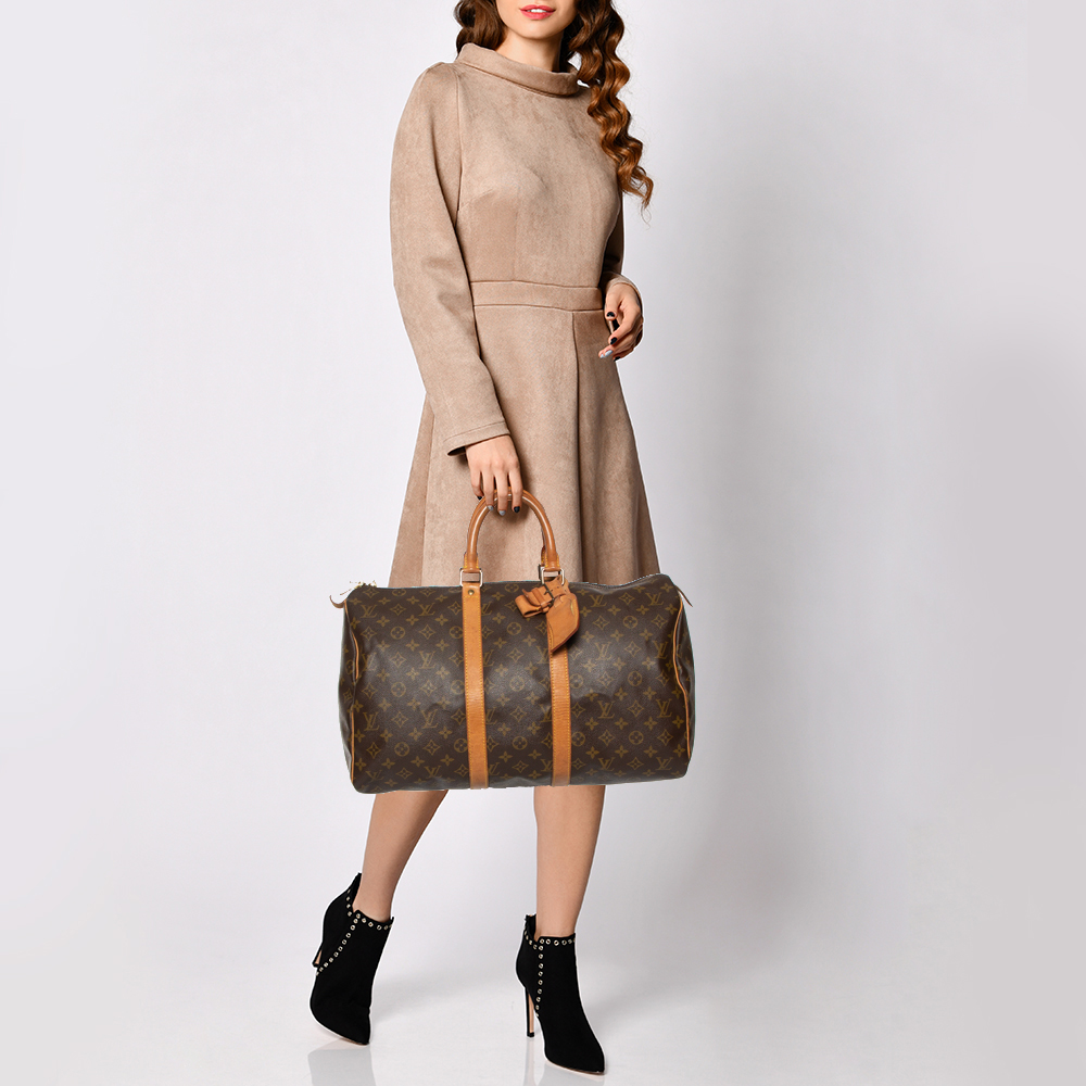 

Louis Vuitton Monogram Canvas Keepall 45 Bag, Brown