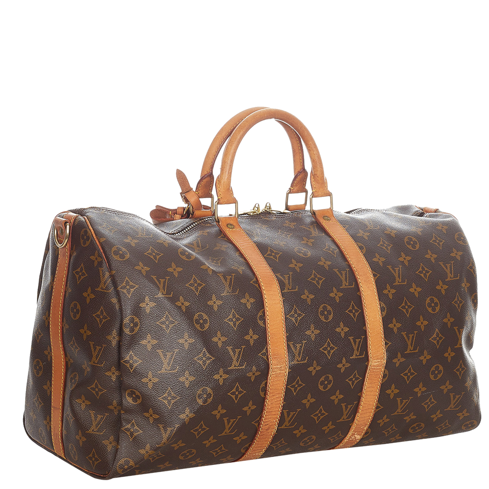 

Louis Vuitton Monogram Keepall Bandouliere 50 Bag, Brown