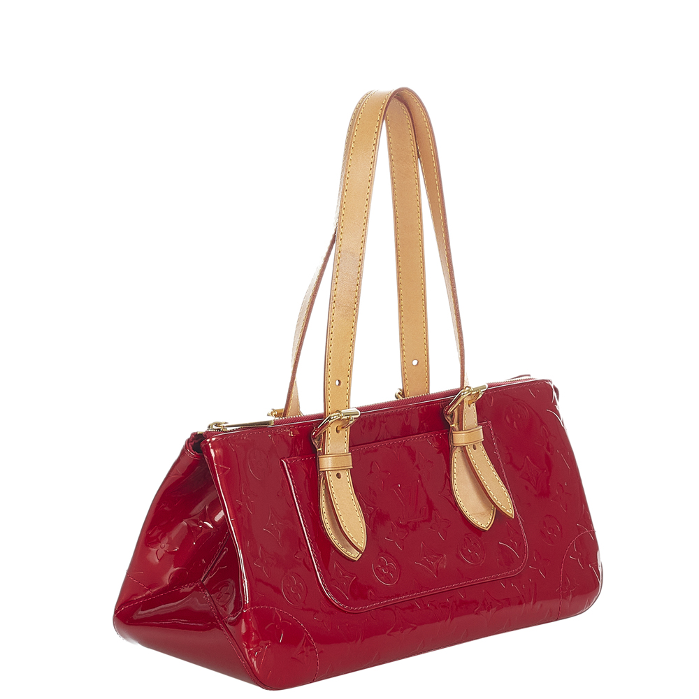 

Louis Vuitton Red Monogram Vernis Rosewood Avenue Bag