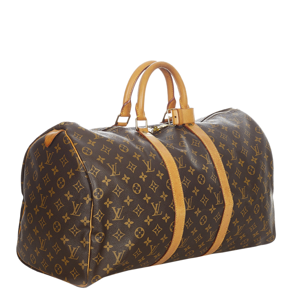 

Louis Vuitton Monogram Canvas Keepall 50 Bag, Brown