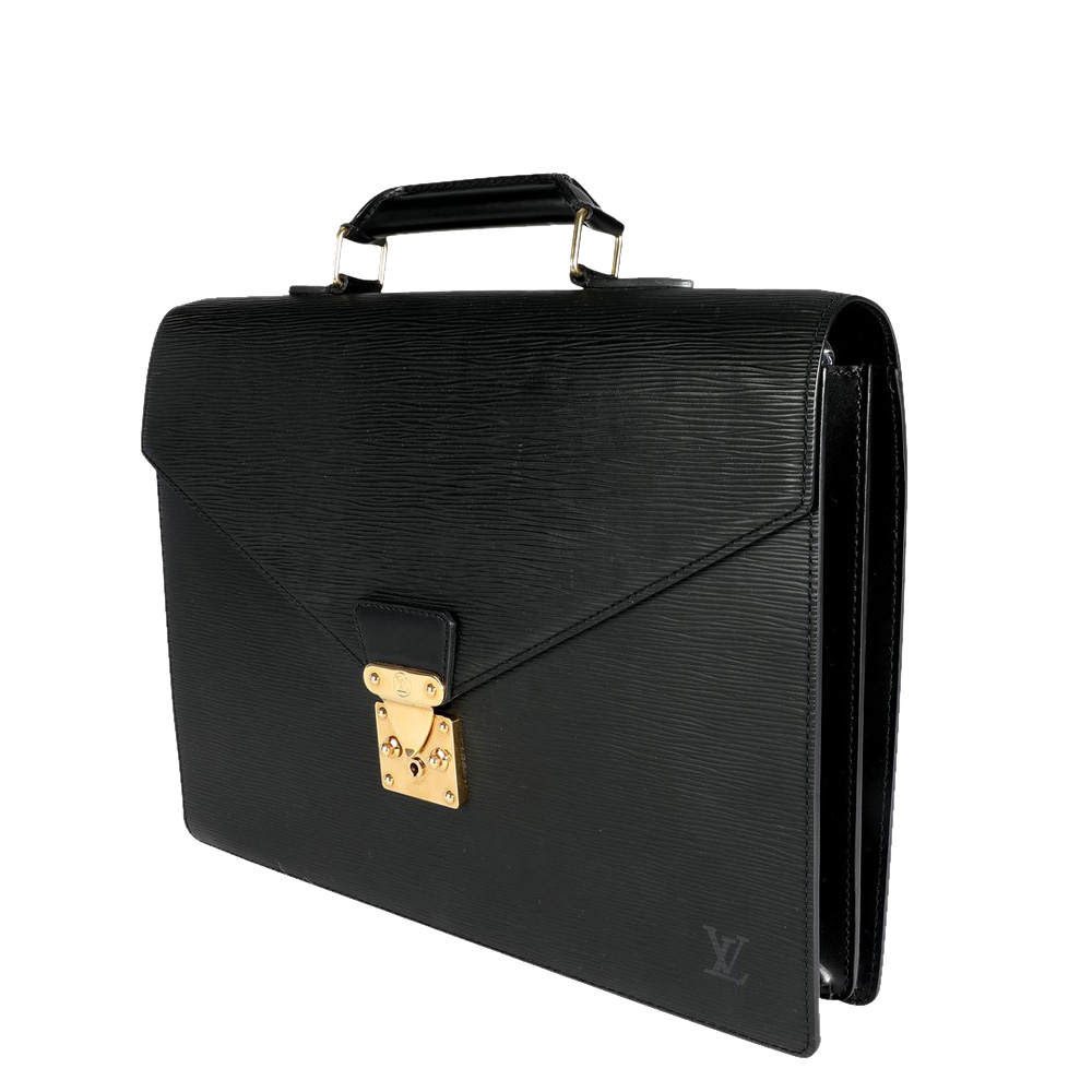 

Louis Vuitton Black Epi Leather Serviette Conseiller Briefcase