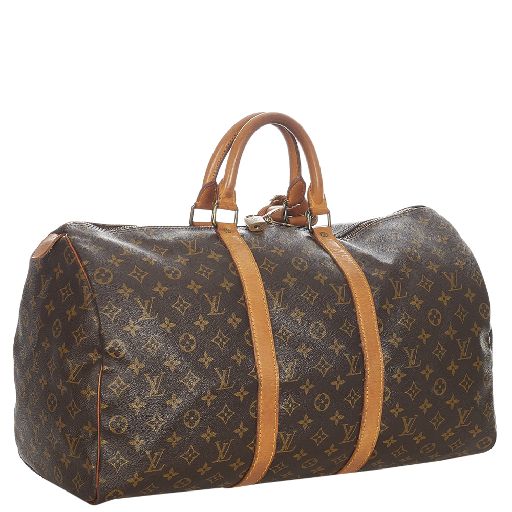 

Louis Vuitton Monogram Canvas Keepall 50 Bag, Brown