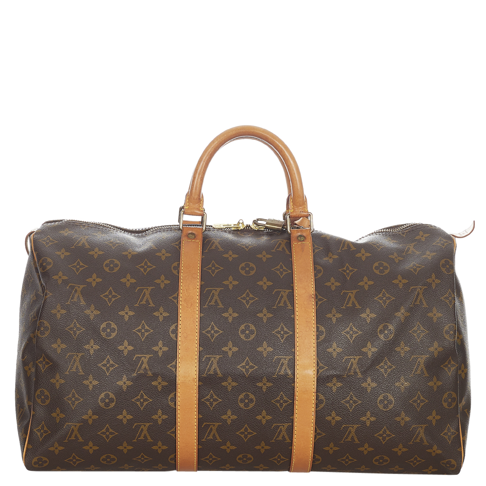 

Louis Vuitton Monogram Canvas Keepall 50 Bag, Brown
