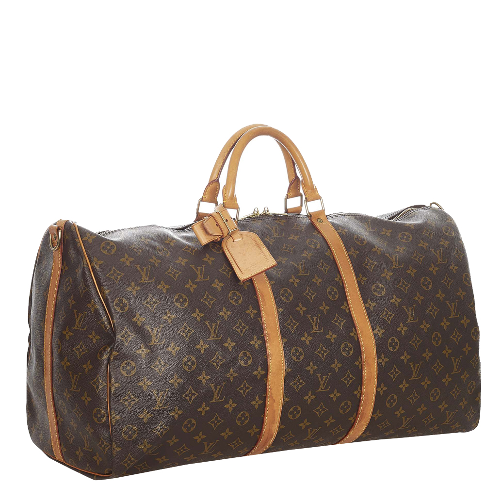

Louis Vuitton Monogram Canvas Keepall Bandouliere 60 Bag, Brown
