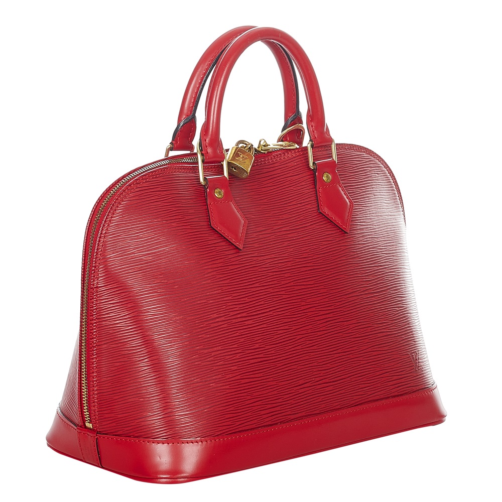

Louis Vuitton Red Epi Leather Alma PM Bag