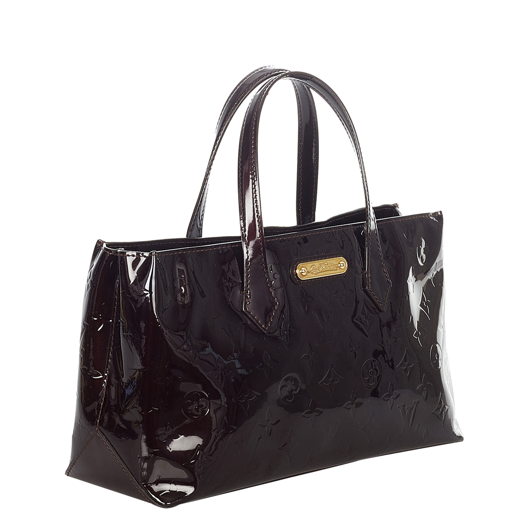 

Louis Vuitton Brown Monogram Vernis Wilshire PM Bag
