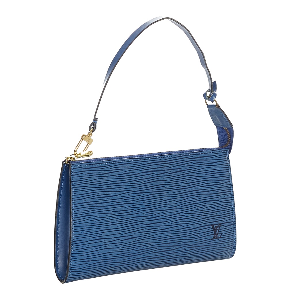 

Louis Vuitton Blue Epi Leather Pochette Accessoires Bag