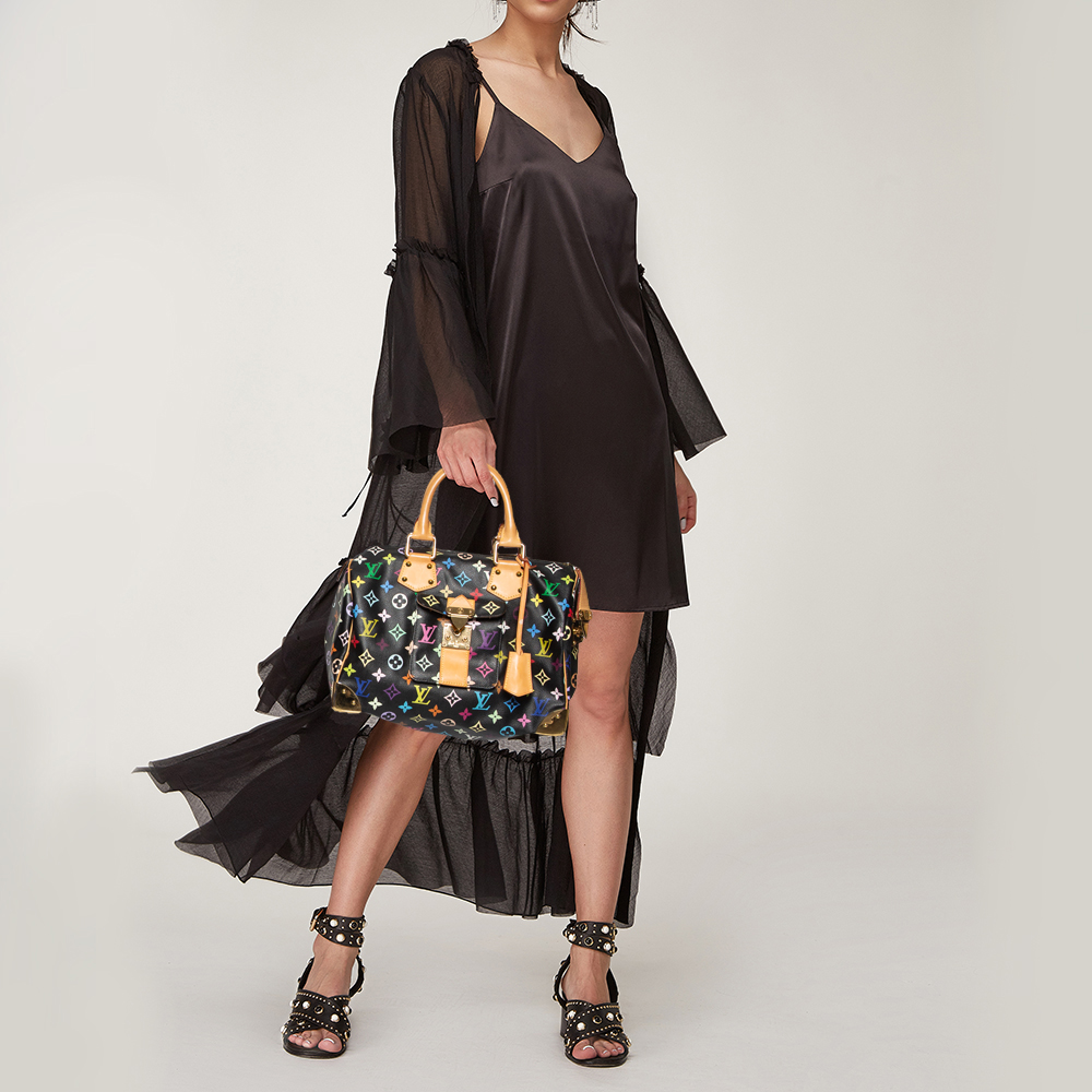 

Louis Vuitton Black Monogram Multicolore Canvas Speedy 30 Bag