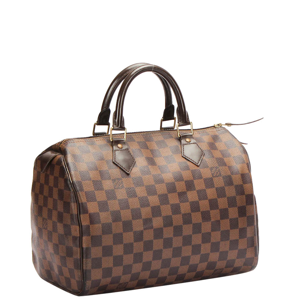 

Louis Vuitton Damier Ebene Canvas Speedy 30 Bag, Brown