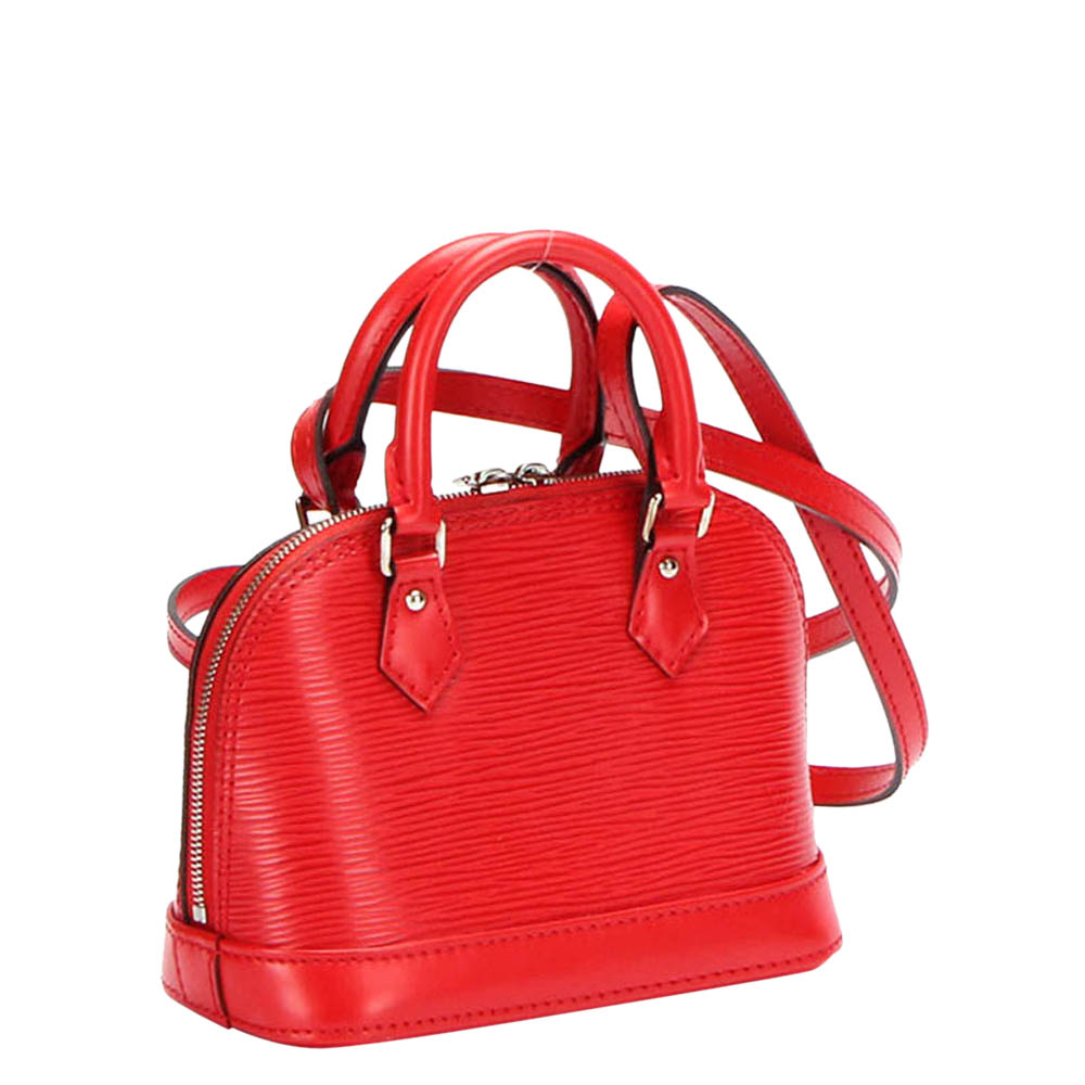

Louis Vuitton Red Epi Leather Alma BB Bag