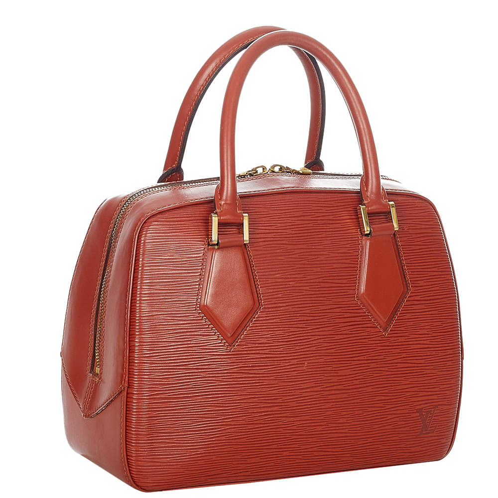 

Louis Vuitton Brown Epi Leather Sablons Bag, Red