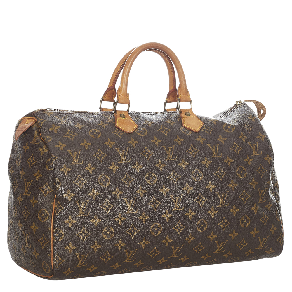 

Louis Vuitton Brown Monogram Canvas Speedy 40 Top Handle Bag