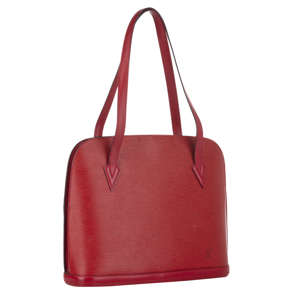 

Louis Vuitton Red Epi Leather Lussac Bag