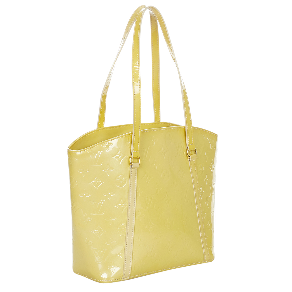 

Louis Vuitton Yellow Monogram Vernis Avalon MM Bag