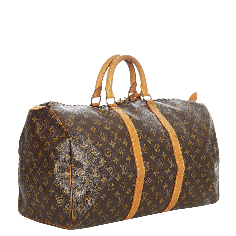 

Louis Vuitton Monogram Canvas Keepall 50 Bag, Brown