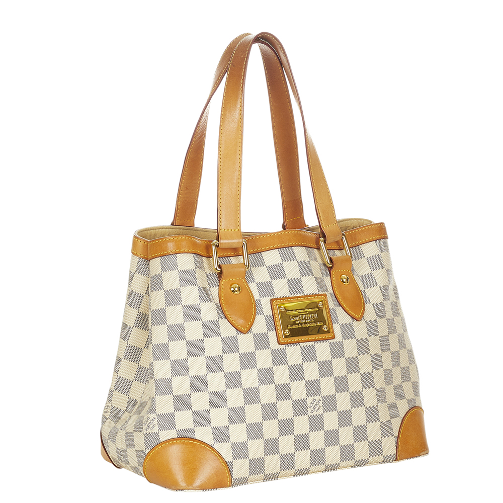 

Louis Vuitton White Damier Canvas Hampstead PM Tote Bag, Blue