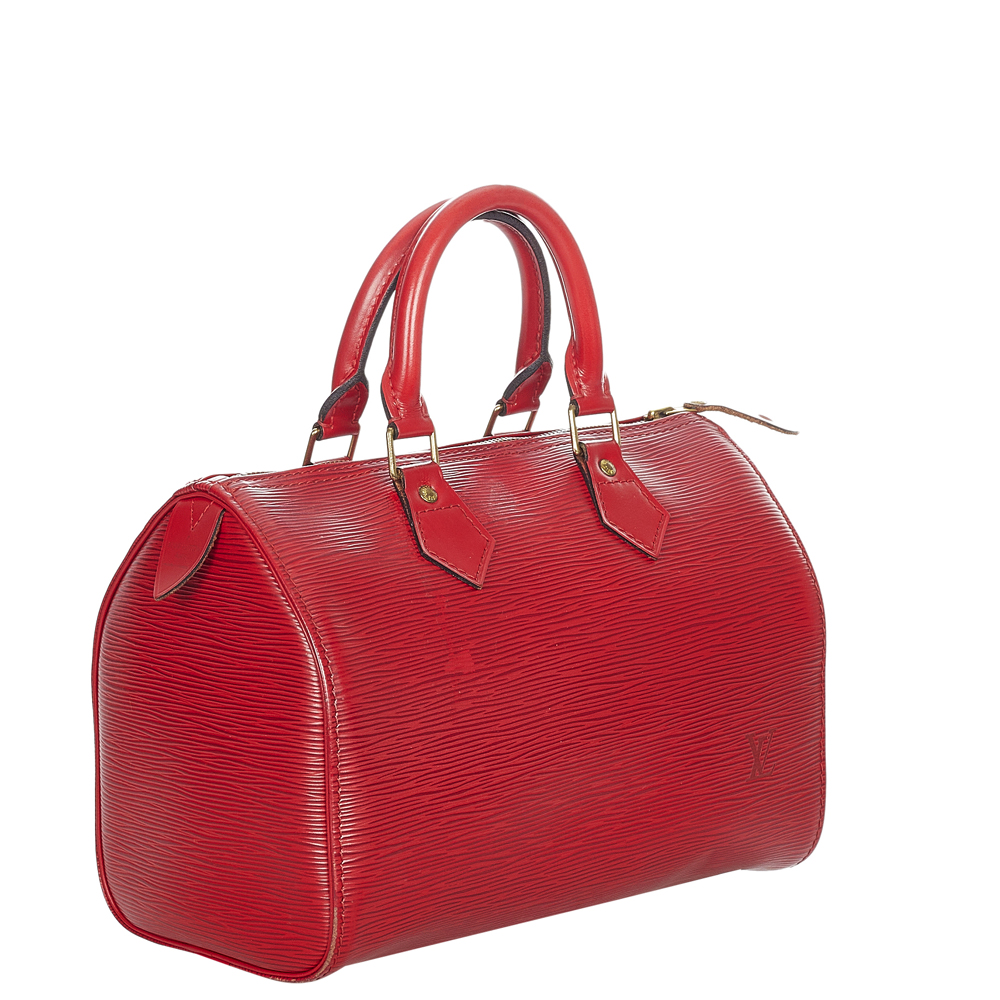 

Louis Vuitton Red Epi Leather Speedy 30 Top Handle Bag