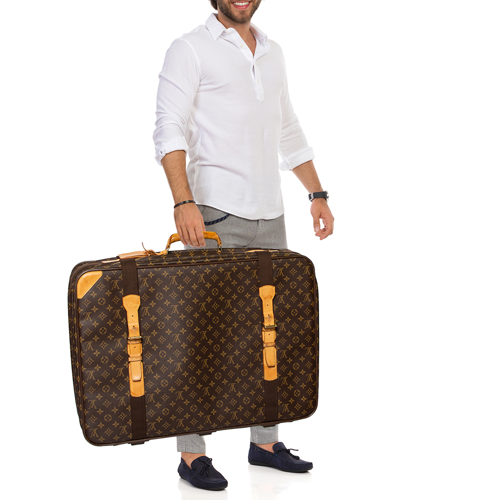 

Louis Vuitton Monogram Canvas Satellite 70 Soft Suitcase, Brown