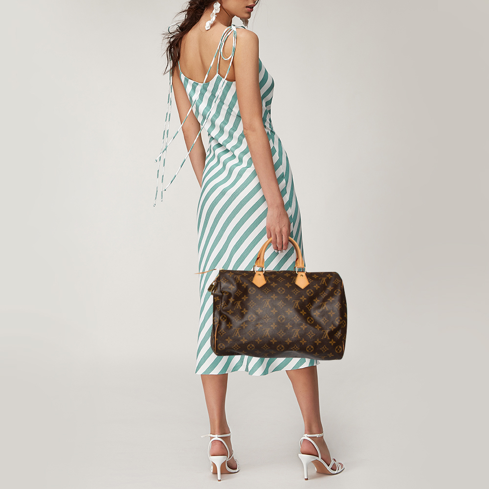 

Louis Vuitton Monogram Canvas Speedy 35 Bag, Brown