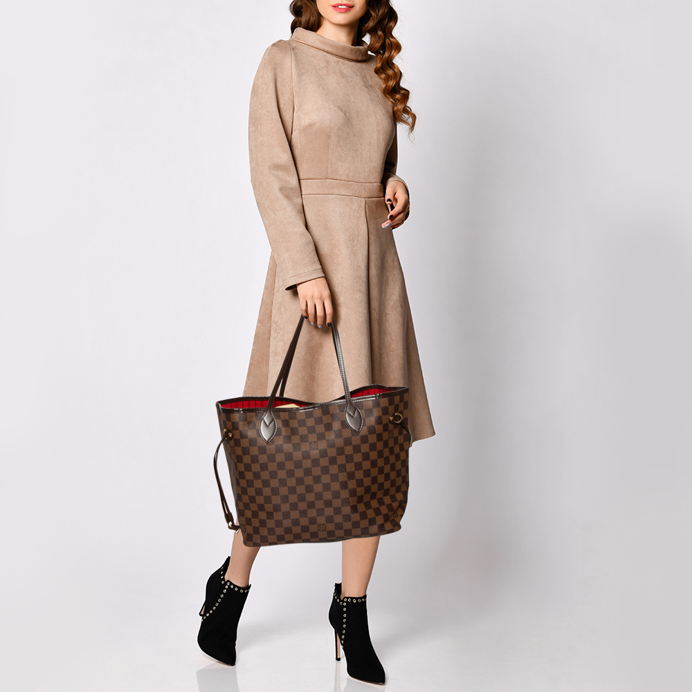 

Louis Vuitton Damier Ebene Canvas Neverfull MM Bag, Brown