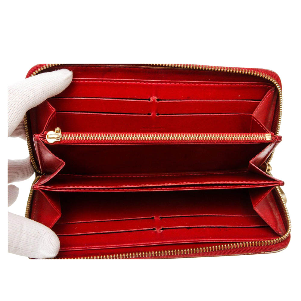 

Louis Vuitton Red Monogram Vernis Zippy Wallet