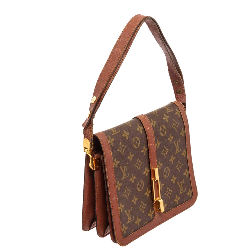 

Louis Vuitton Brown Monogram Canvas Vintage Flap Bag