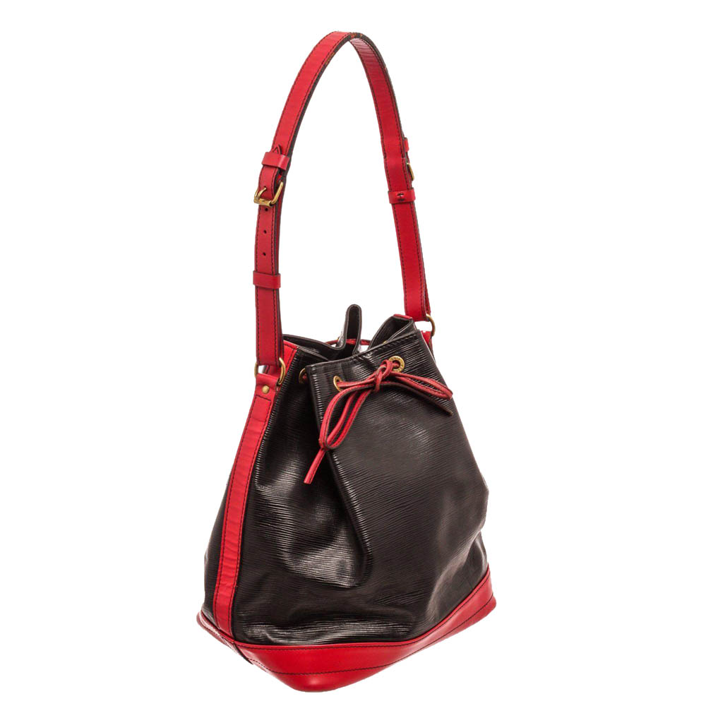 

Louis Vuitton Brown/Red Epi Leather Noe GM Bucket Bag