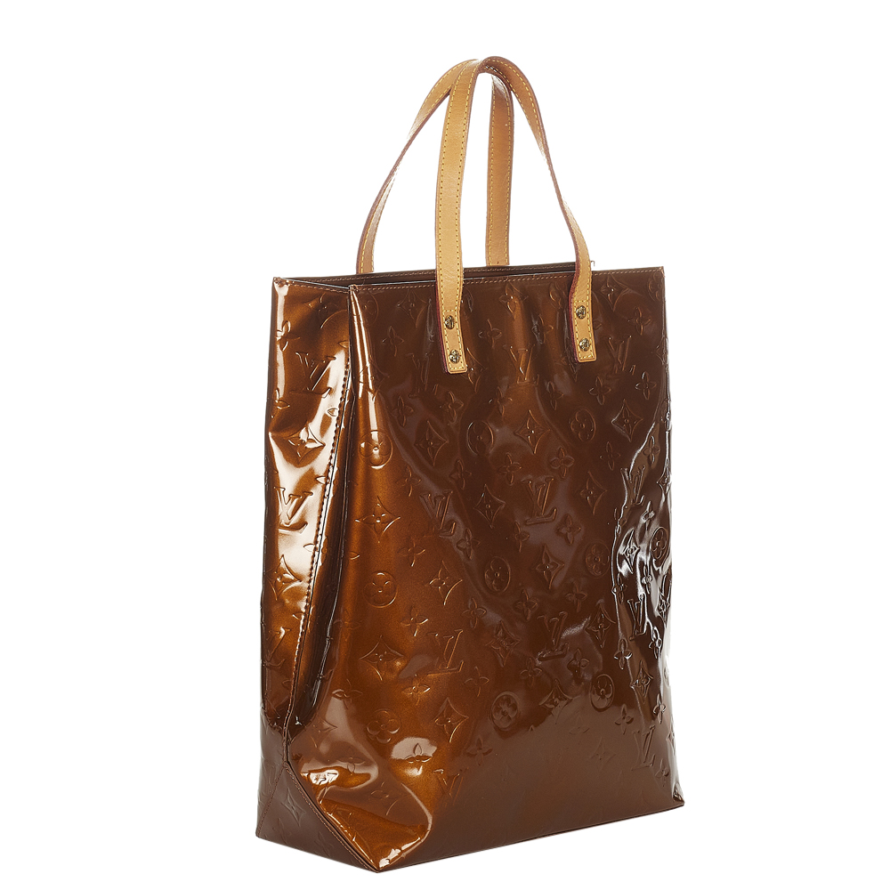 

Louis Vuitton Brown Vernis Leather Reade MM Tote Bag