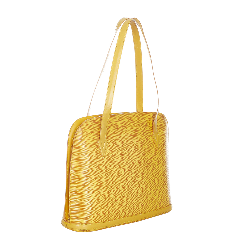 

Louis Vuitton Yellow Epi Leather Lussac Tote Bag