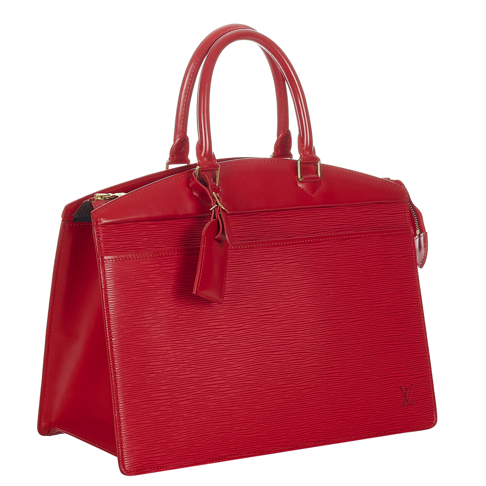 

Louis Vuitton Red Epi Leather Riviera Satchel Bag