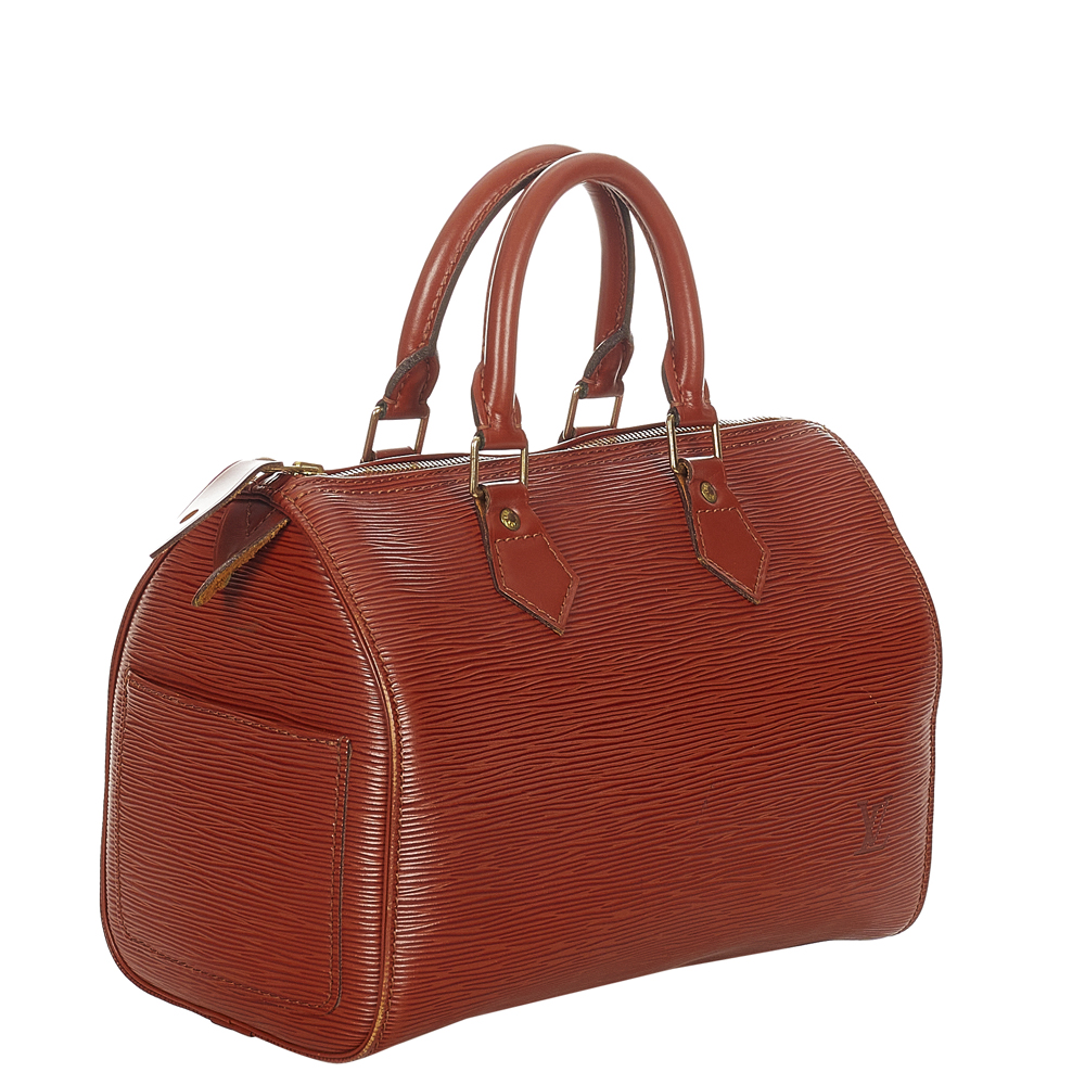 

Louis Vuitton Red Epi Leather Speedy 25 Top Handle Bag