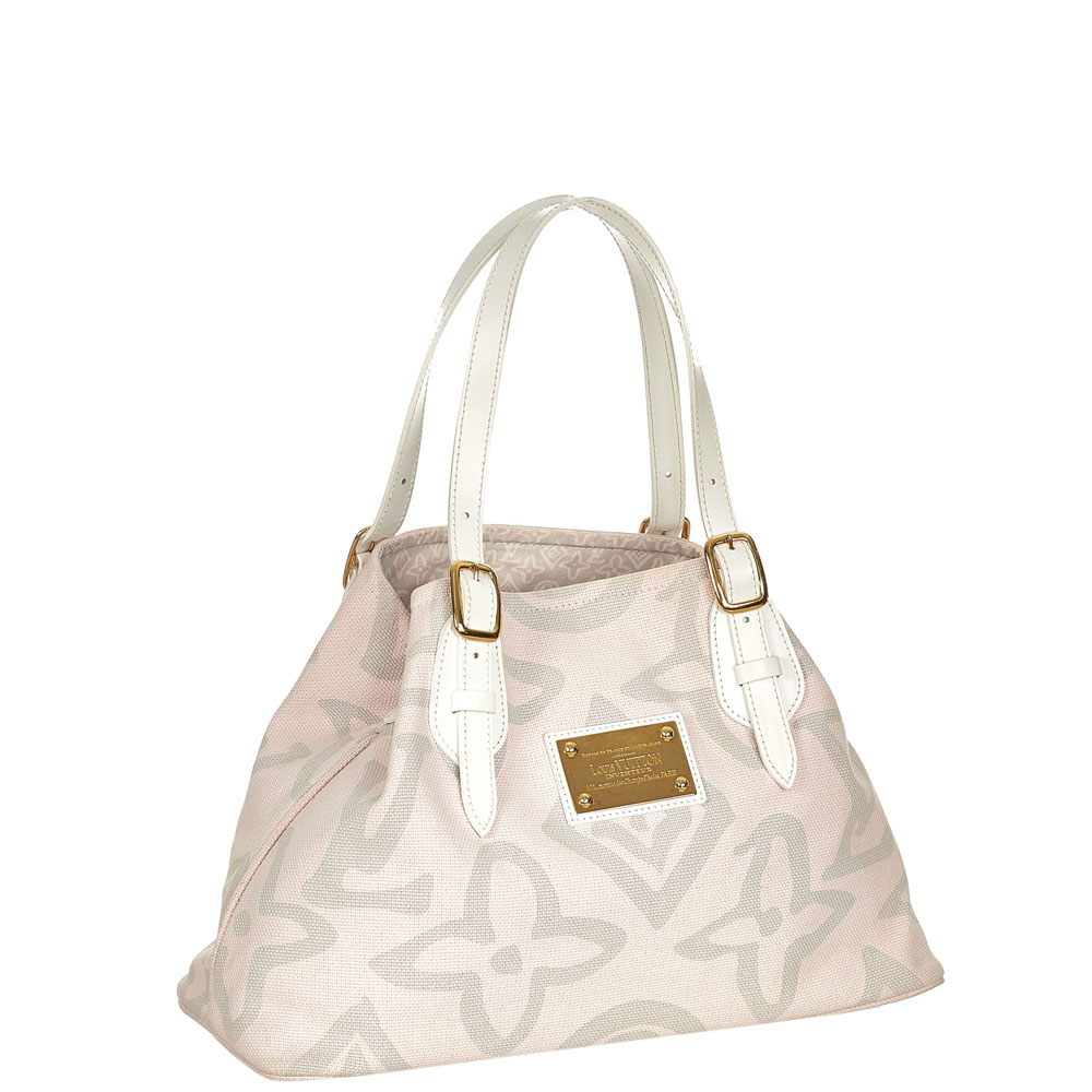 

Louis Vuitton Pink Canvas Fabric Tahitenne Cabas PM Tote Bag