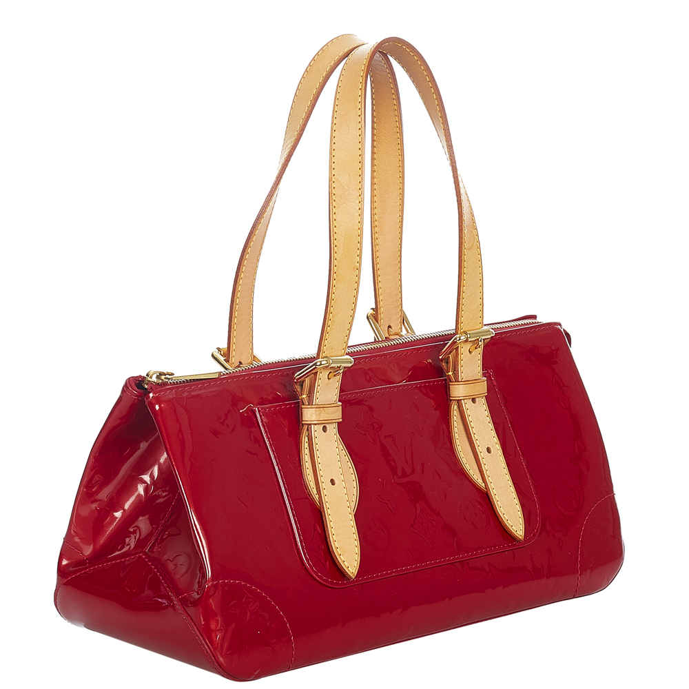 

Louis Vuitton Red Vernis Leather Rosewood Avenue Satchel Bag