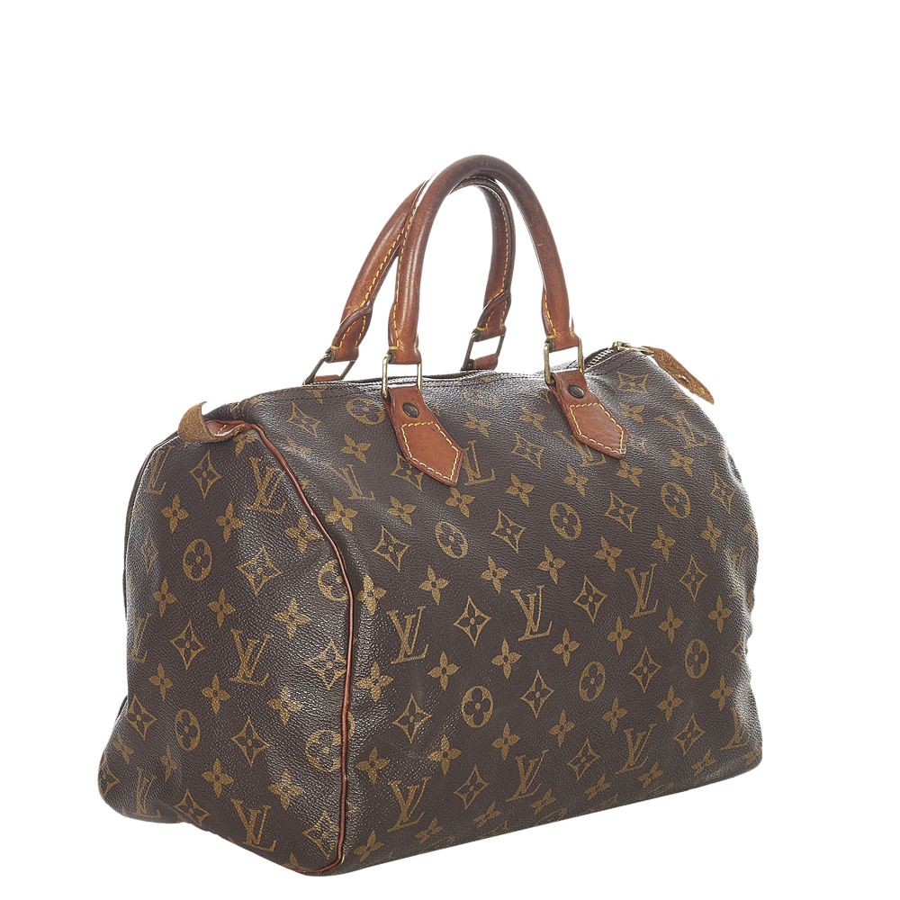 

Louis Vuitton Brown Monogram Canvas Speedy 30 Top Handle Bag