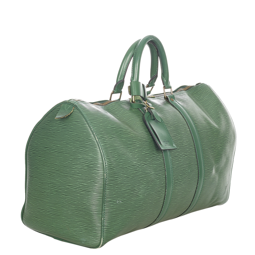 

Louis Vuitton Green Epi Leather Keepall 45 Bag