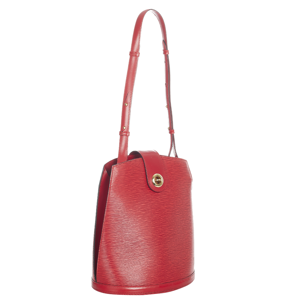 

Louis Vuitton Red Leather Epi Cluny Shoulder Bag