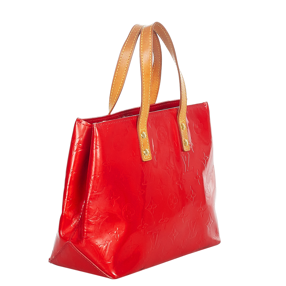 

Louis Vuitton Red Vernis Leather Reade PM Tote Bag