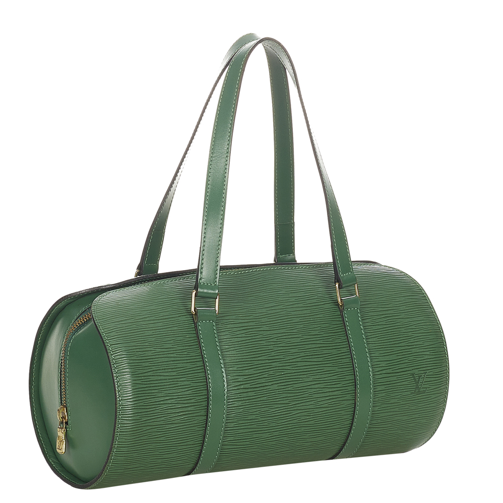 

Louis Vuitton Green Epi Leather Soufflot Satchel Bag