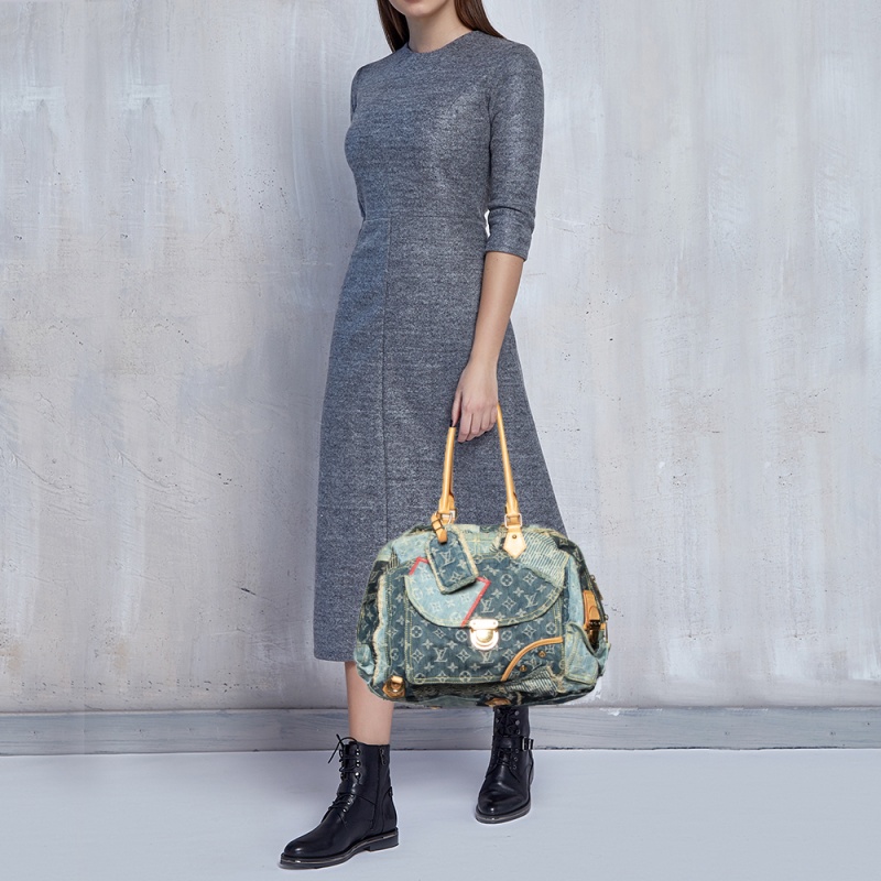 

Louis Vuitton Blue Monogram Patchwork Denim Bowly Bag