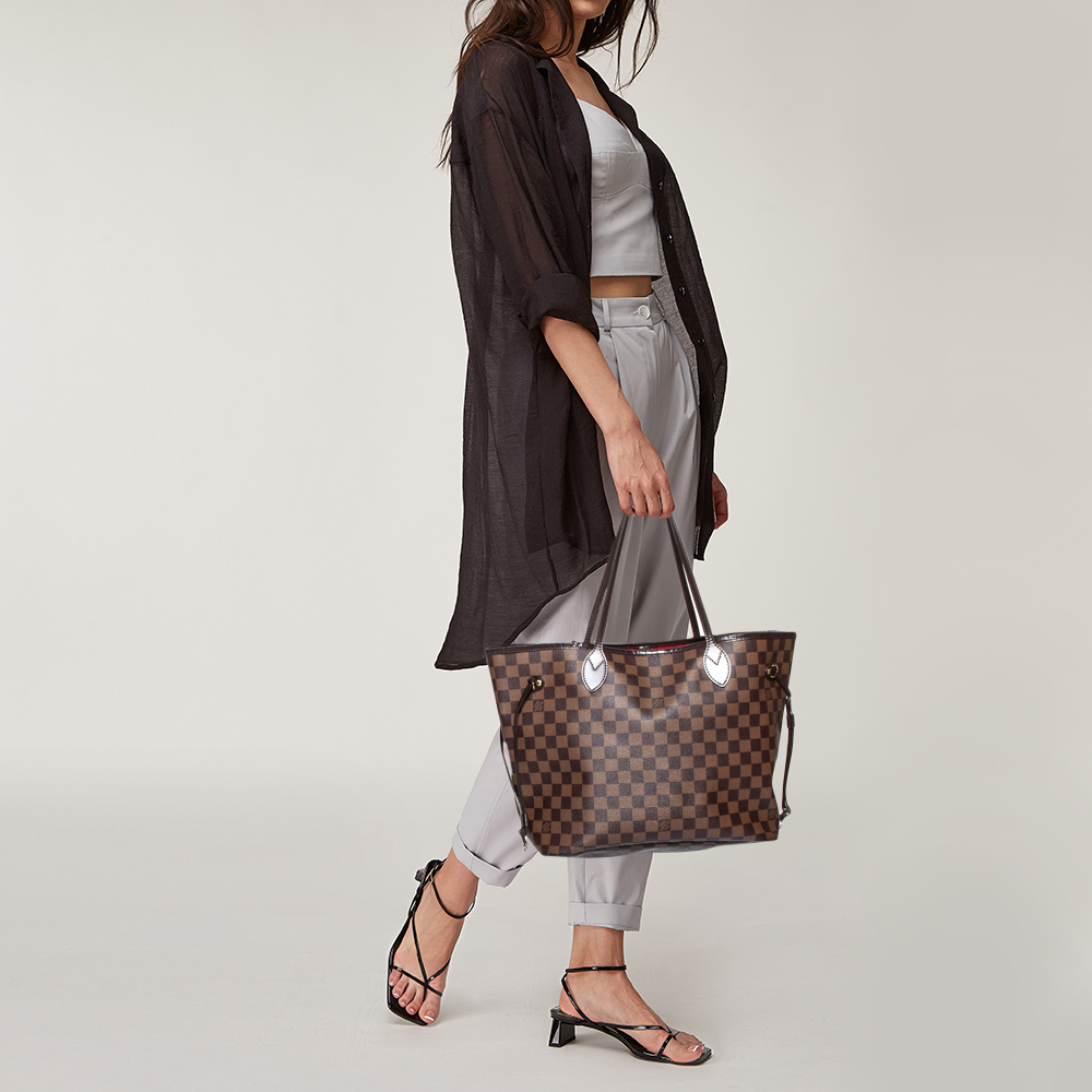 

Louis Vuitton Damier Ebene Canvas Neverfull MM Bag, Brown