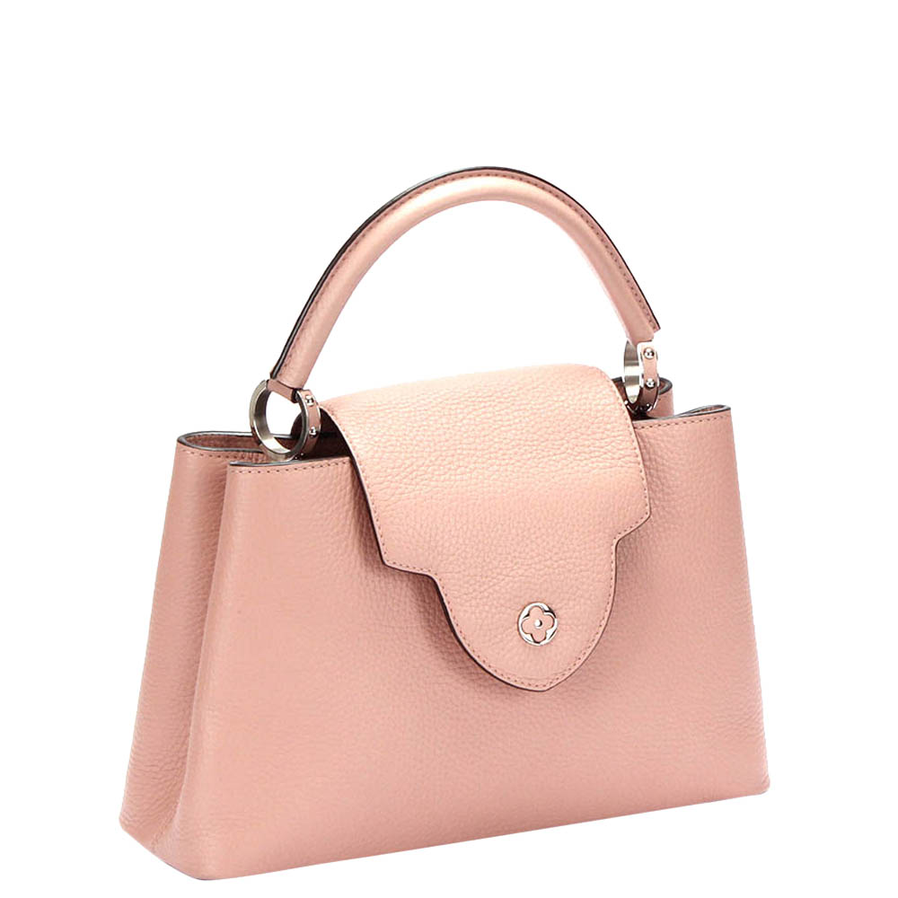 

Louis Vuitton Pink Leather Capucines PM Bag