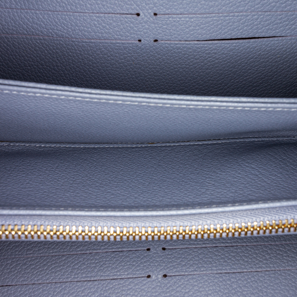 

Louis Vuitton Blue Monogram Empreinte Leather Zippy Wallet