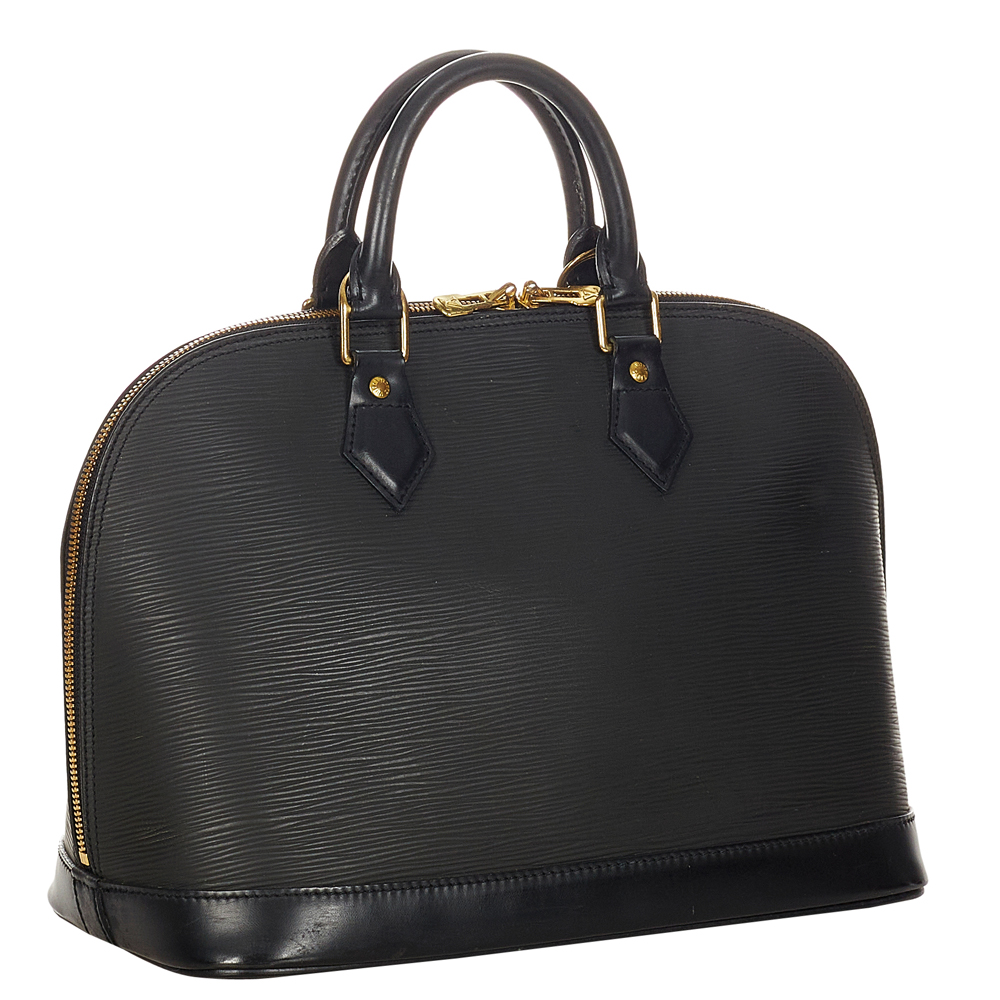 

Louis Vuitton Black Epi Leather Alma PM Bag